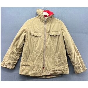 Vintage Struggle Gear William Barry Puffer Jacket Mens Medium Tan Khaki Made USA